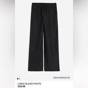 H&M black linen pants